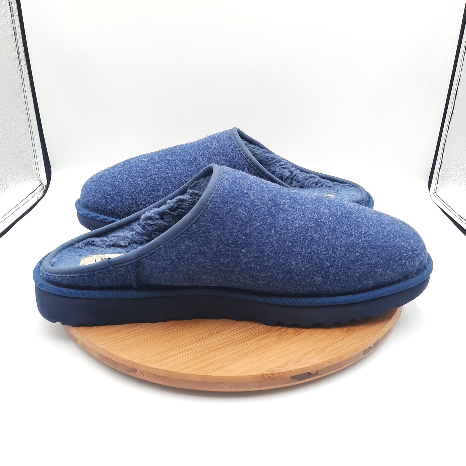 UGG Classic Slip On Mens Size 15 Slippers Deep Ocean Blue Suede Sheepskin