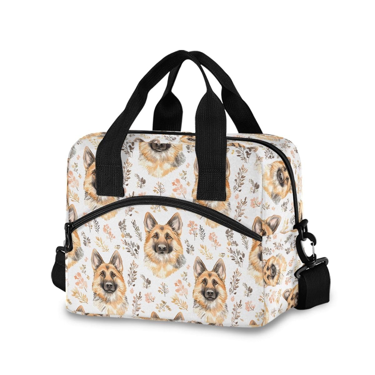 Bolaz Insulated Lunch Bag Cooler 11.4*7.1*9.5in（29*18*24cm）, German Shepherd