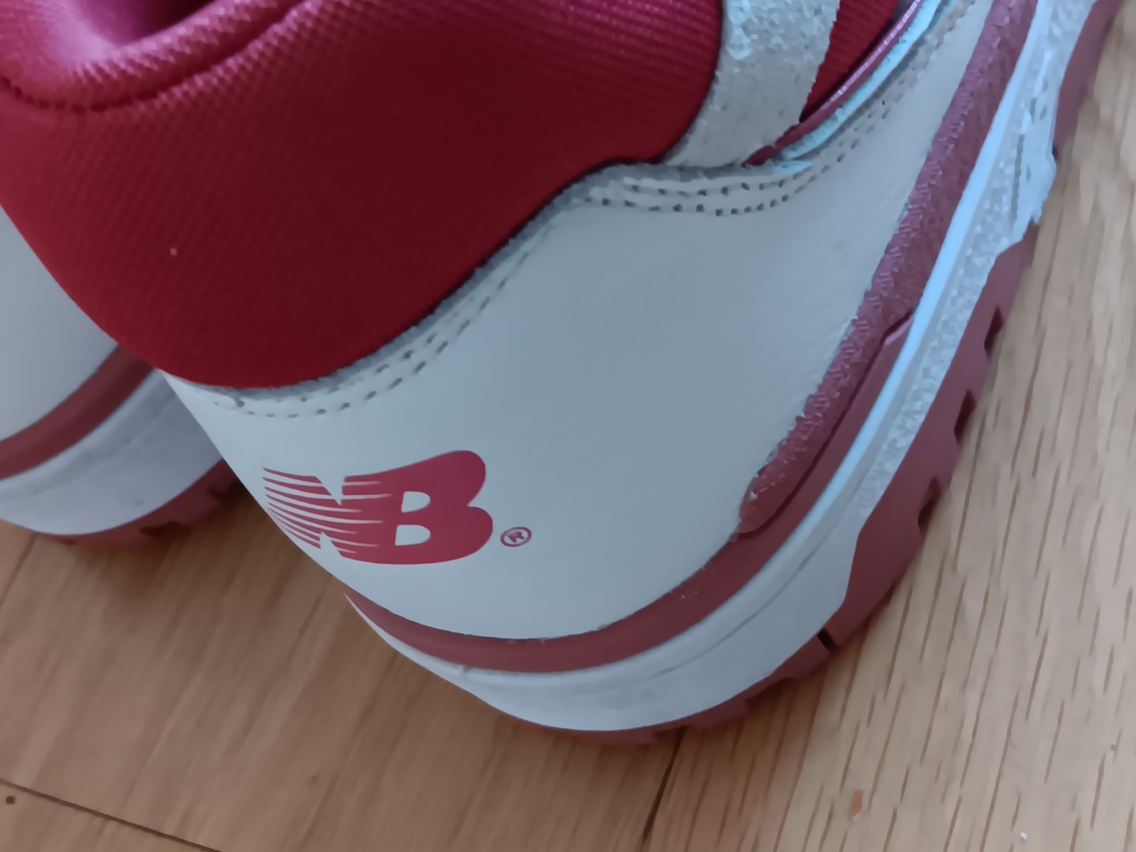 New Balance 550 White Red Sneakers Size 11.5 US Men
