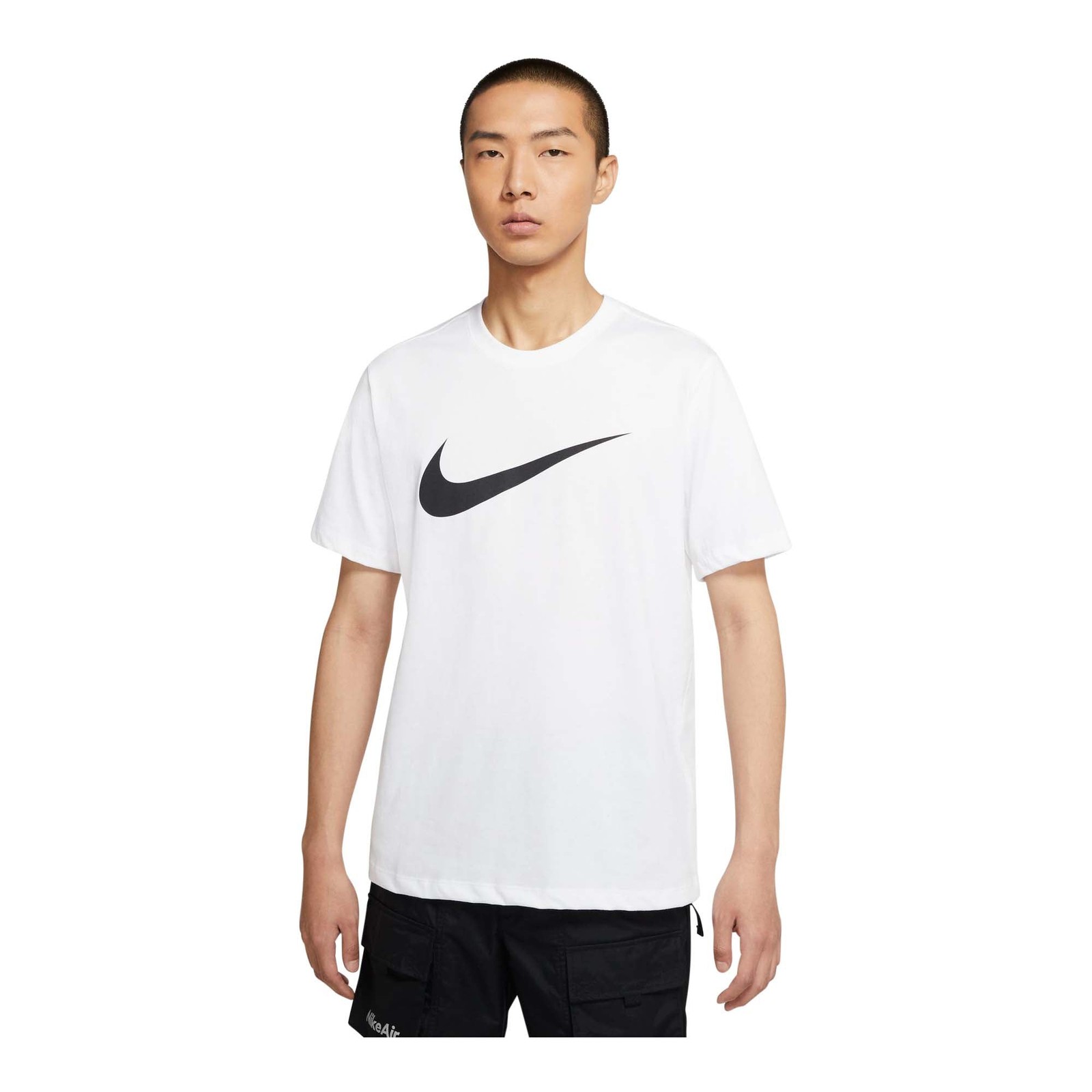 MENS NIKE SPORTSWEAR SWOOSH T SHIRT_WHITE/BLACK DC5094-100-SIZE 2XL