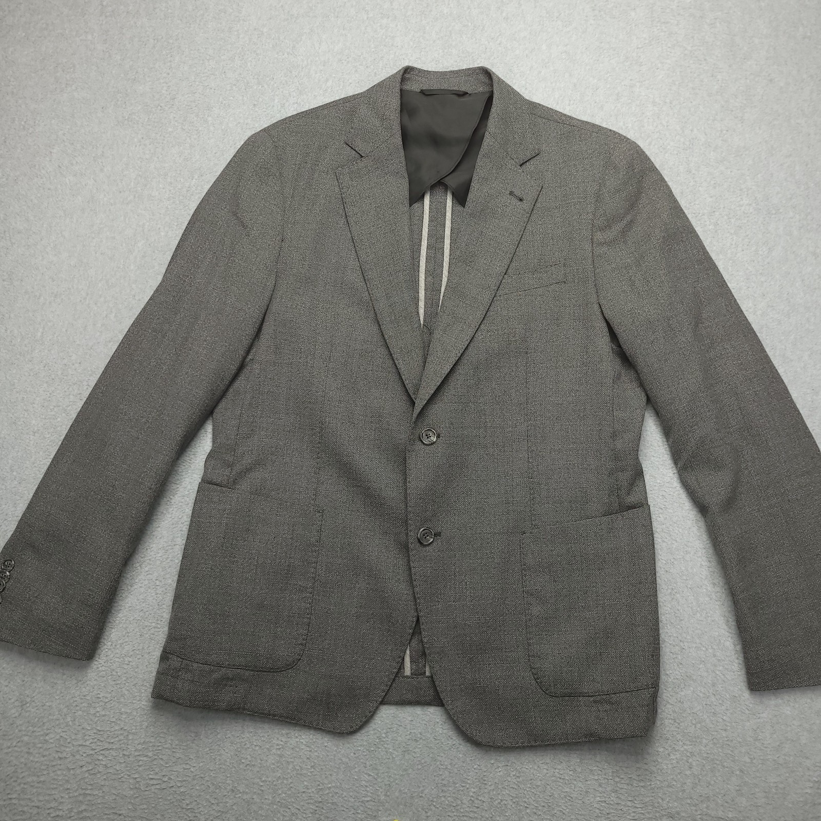 Hammer Made Sport Coat Mens 42 Gray Wool Check Double Vent 2 Button Jacket
