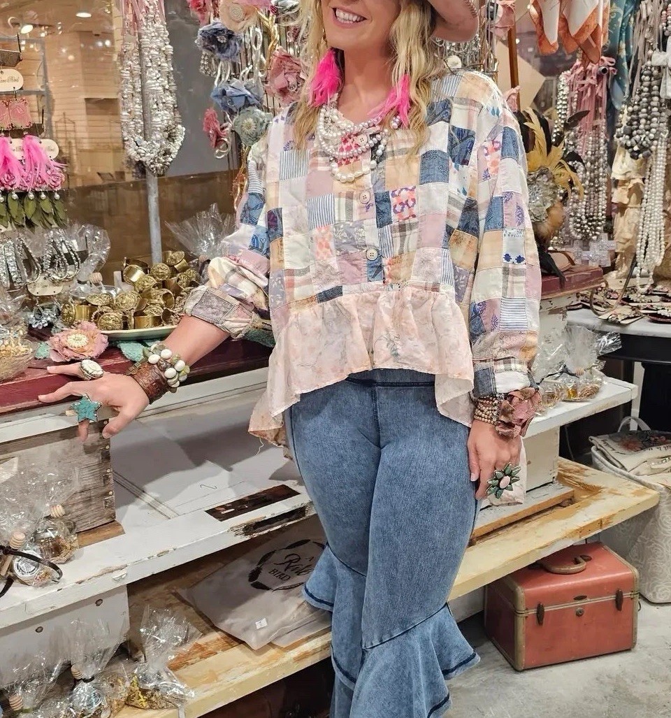 NWT – A Rare Bird Hand Patched Princess Top – LAST ONE! – One Size