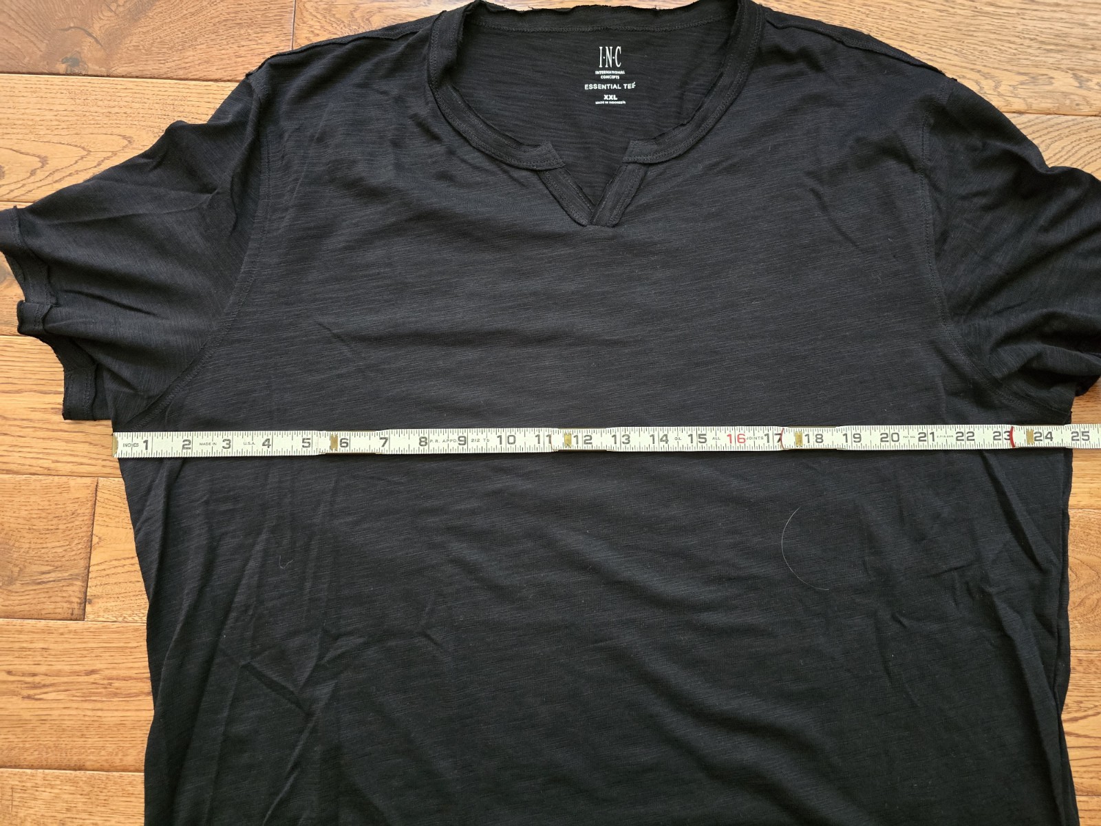 INC International Concepts Men’s V-Neck Black Cotton Blend T-Shirt XXL 2XL