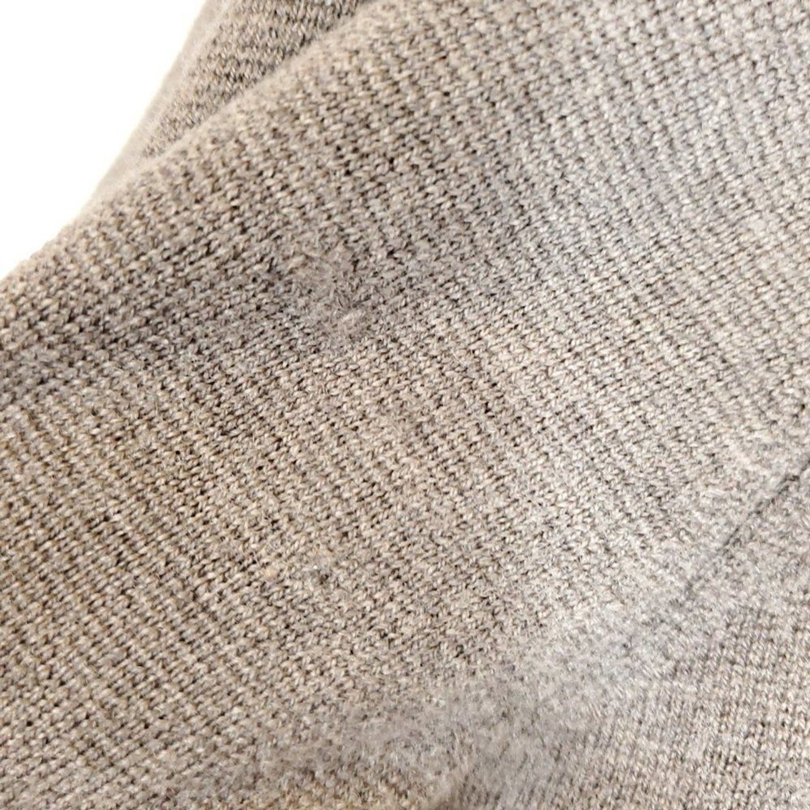 Doncaster 100% Wool Sweater Leather Trim 3/4 sleeve taupe Zipper Cardigan jacket