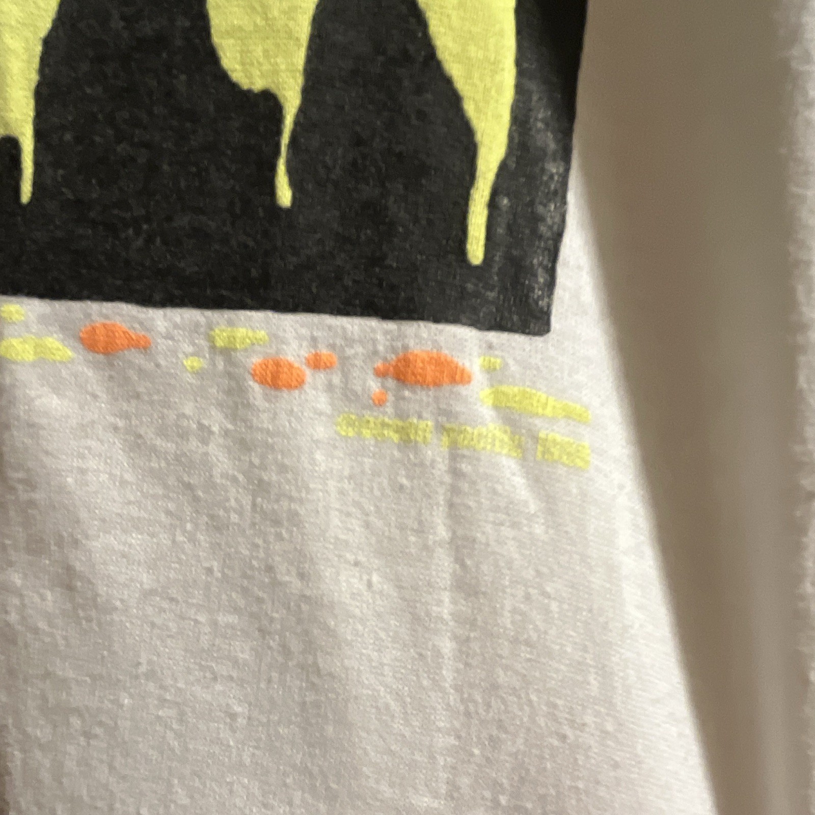 Vintage Ocean Pacific Men’s White Graphic Logo Crew Neck T-Shirt L MELT DOWN USA