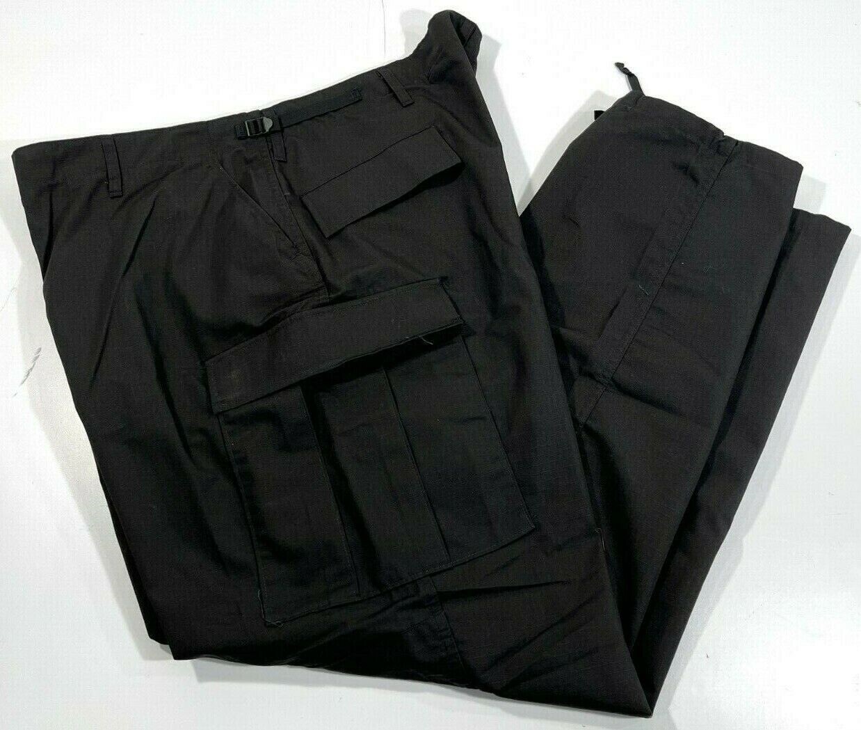 NWT MENS 3XL PROPPER F5205 ZIP FLY POLY COTTON BATTLE RIP PANTS BLACK 3XL REG