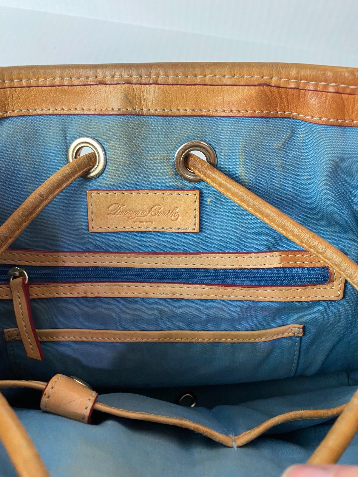 Dooney Bourke Rainbow Logo Monogram Retro GRAFICA Graffiti Leather Satchel Bag