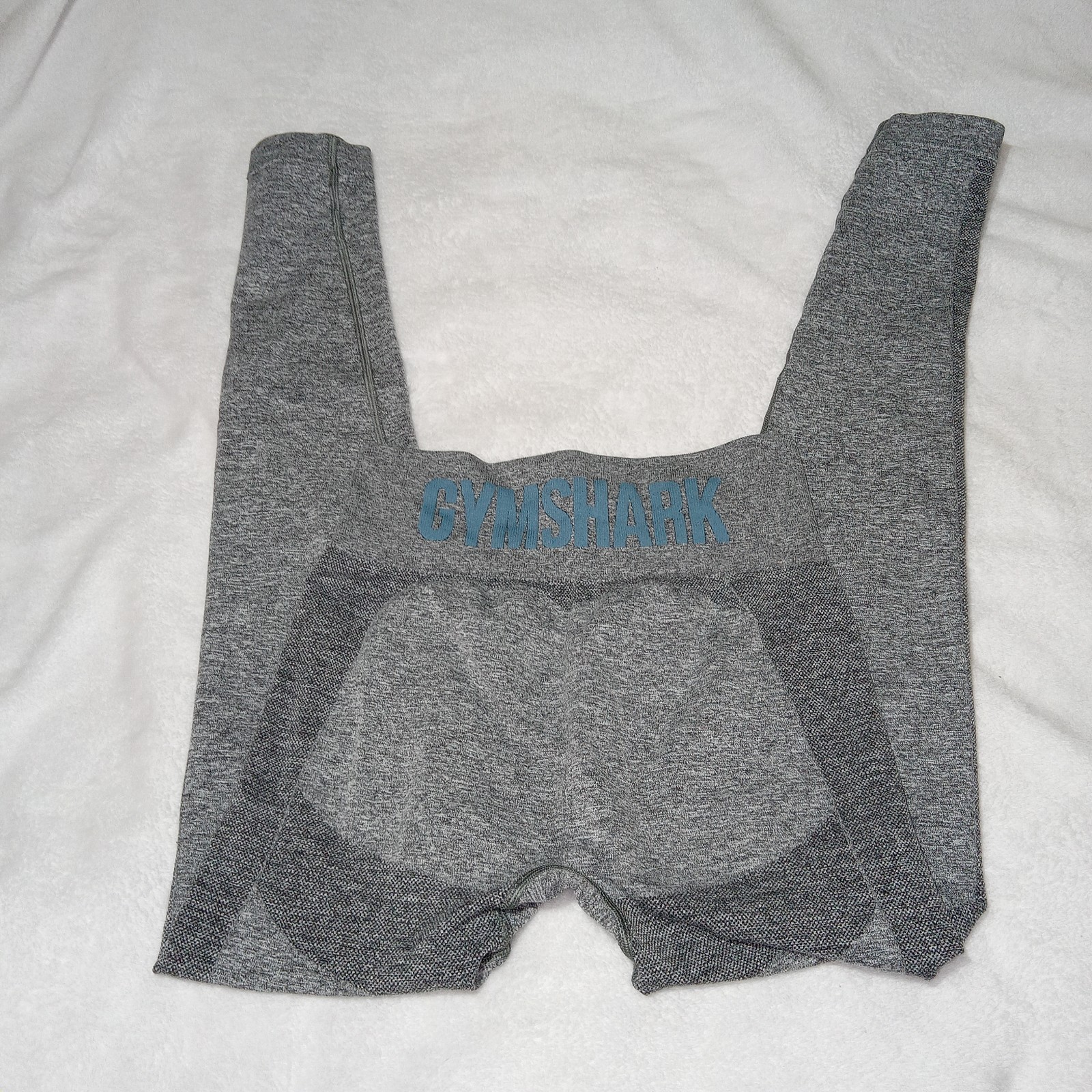 Gymshark Women’s Flex High Waisted Seamless Leggings Gray Marl/Blue Size XS