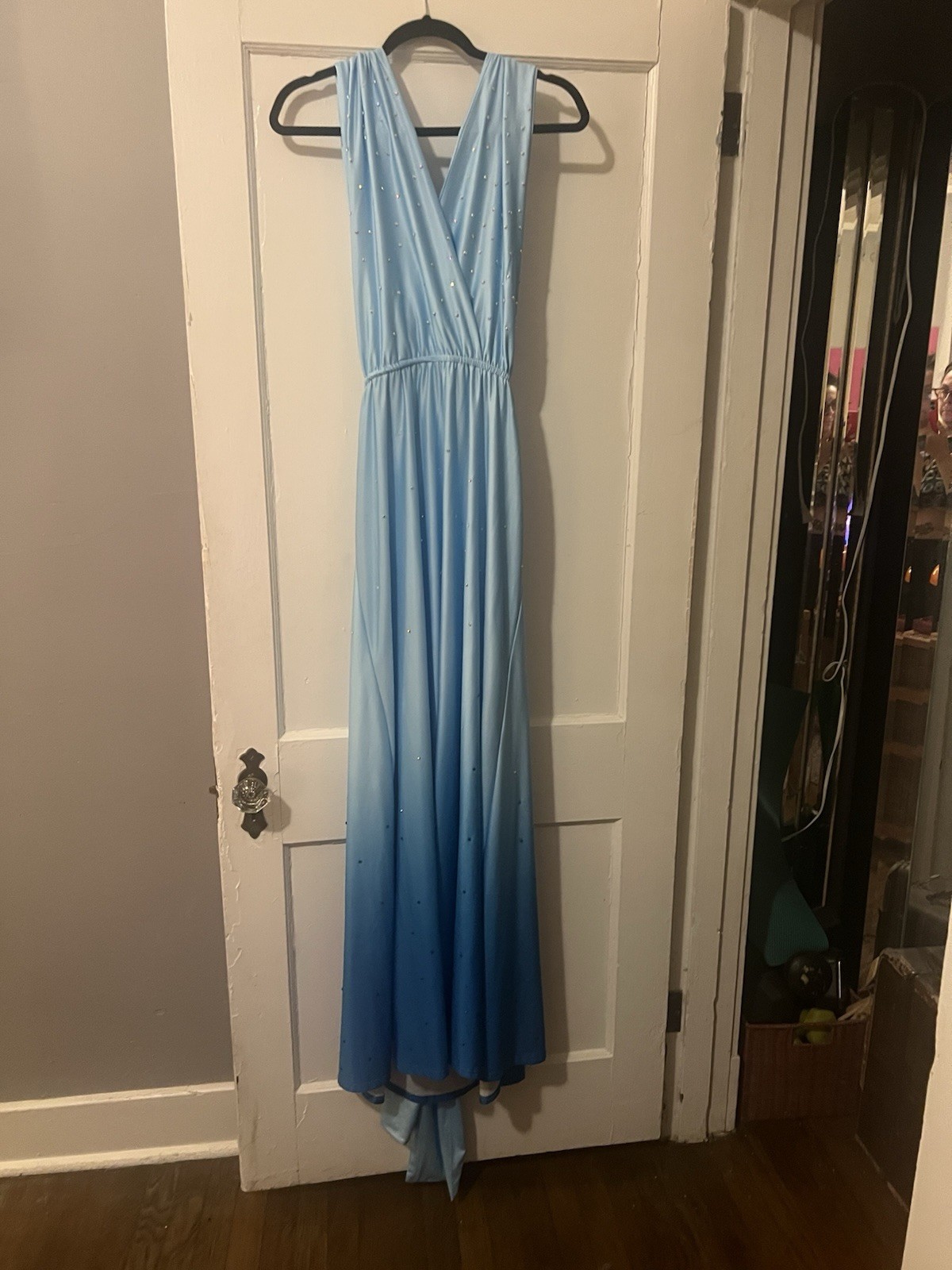 Beaded Women’s Ombre Convertible Wrap Maxi Dress Wedding Bridesmaid Evening Gown