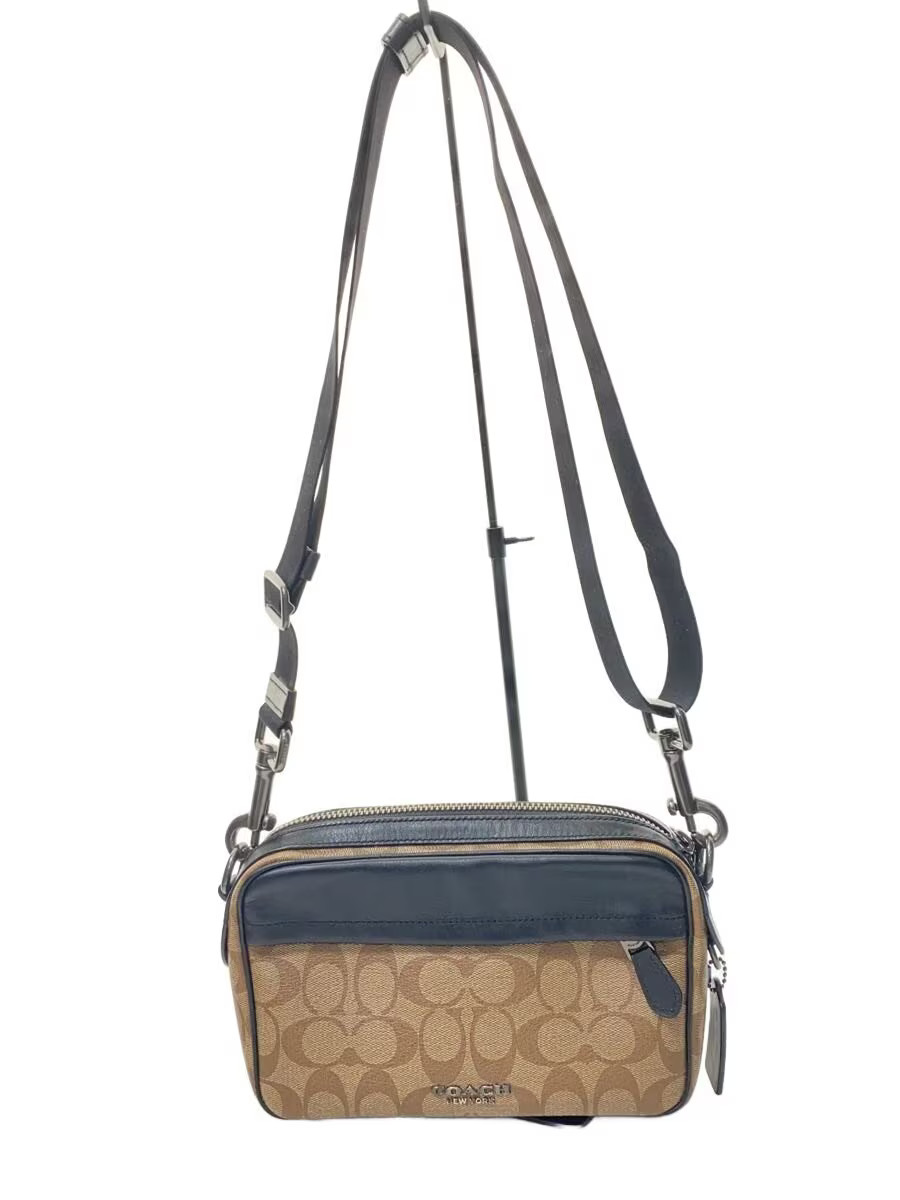 COACH Shoulder Bag, Leather, CML All-over Pattern, F50715