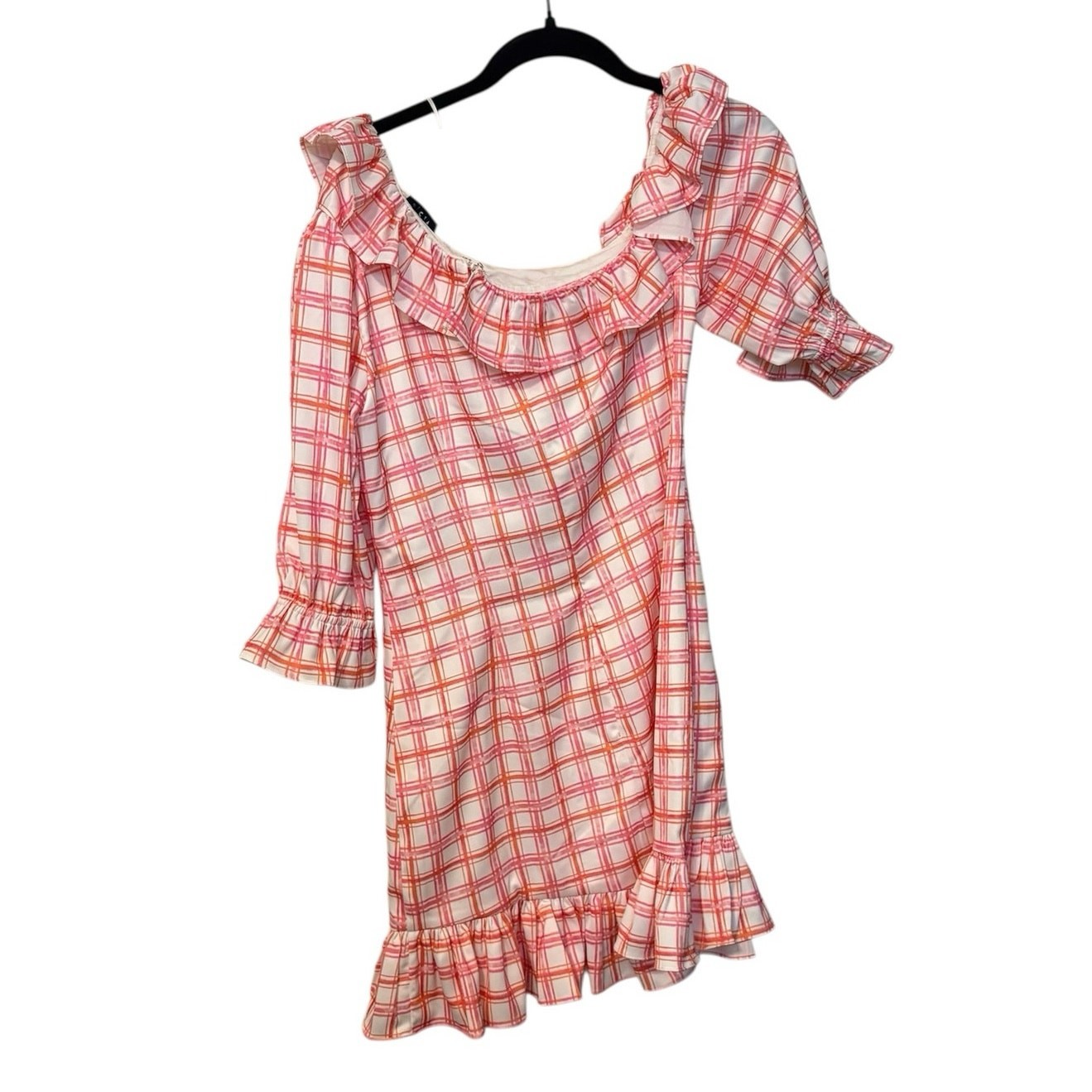 Atoir NWT Pink Striped Ruffle The Esmeray Mini Dress Size Medium US 10