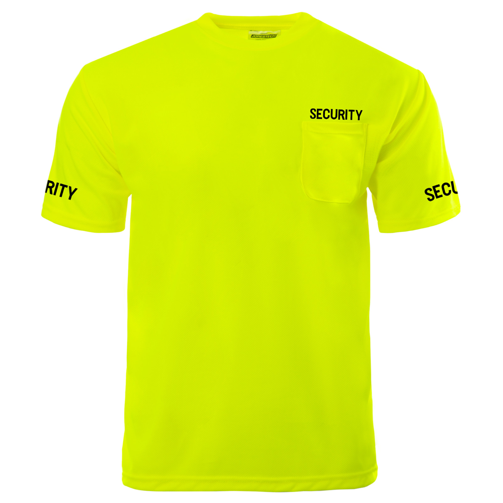 SECURITY Hi Vis Safety T Shirts Fast Drying Work Sports Short Sleeve JORESTECH