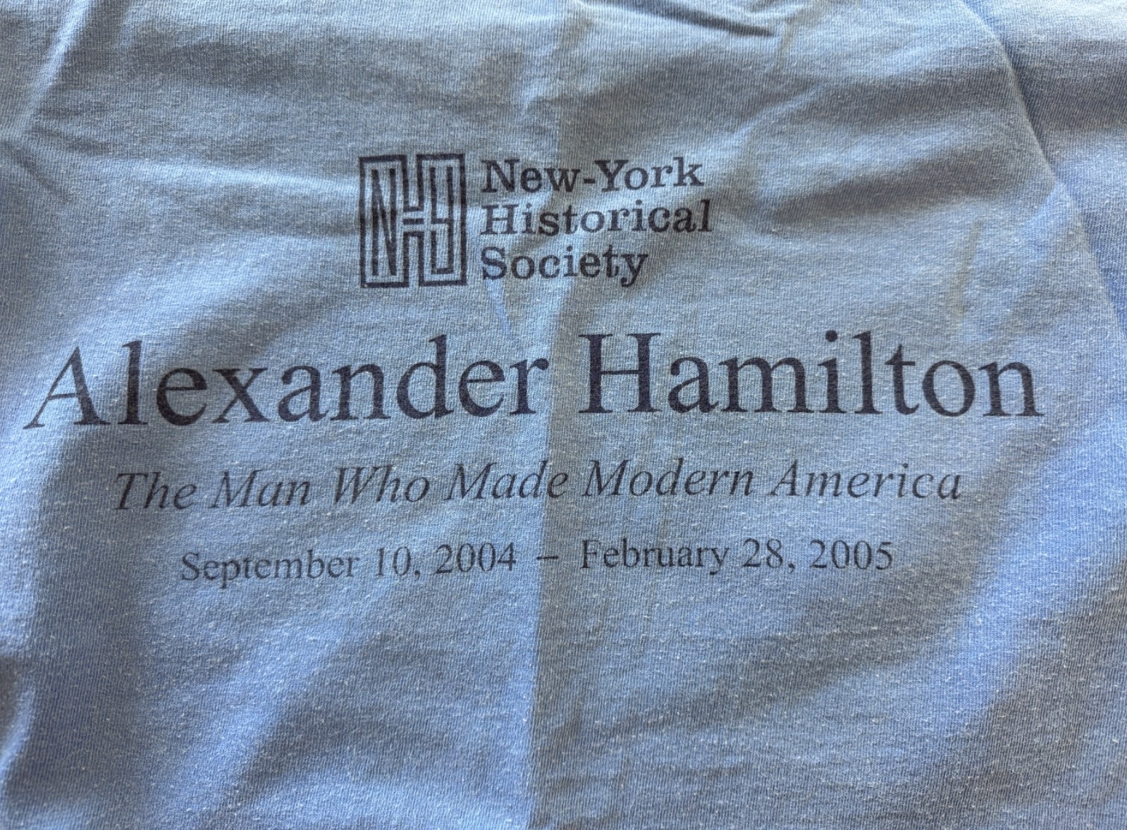 Rare 2004 New York Historical Society Alexander Hamilton Exhibition Shirt SM