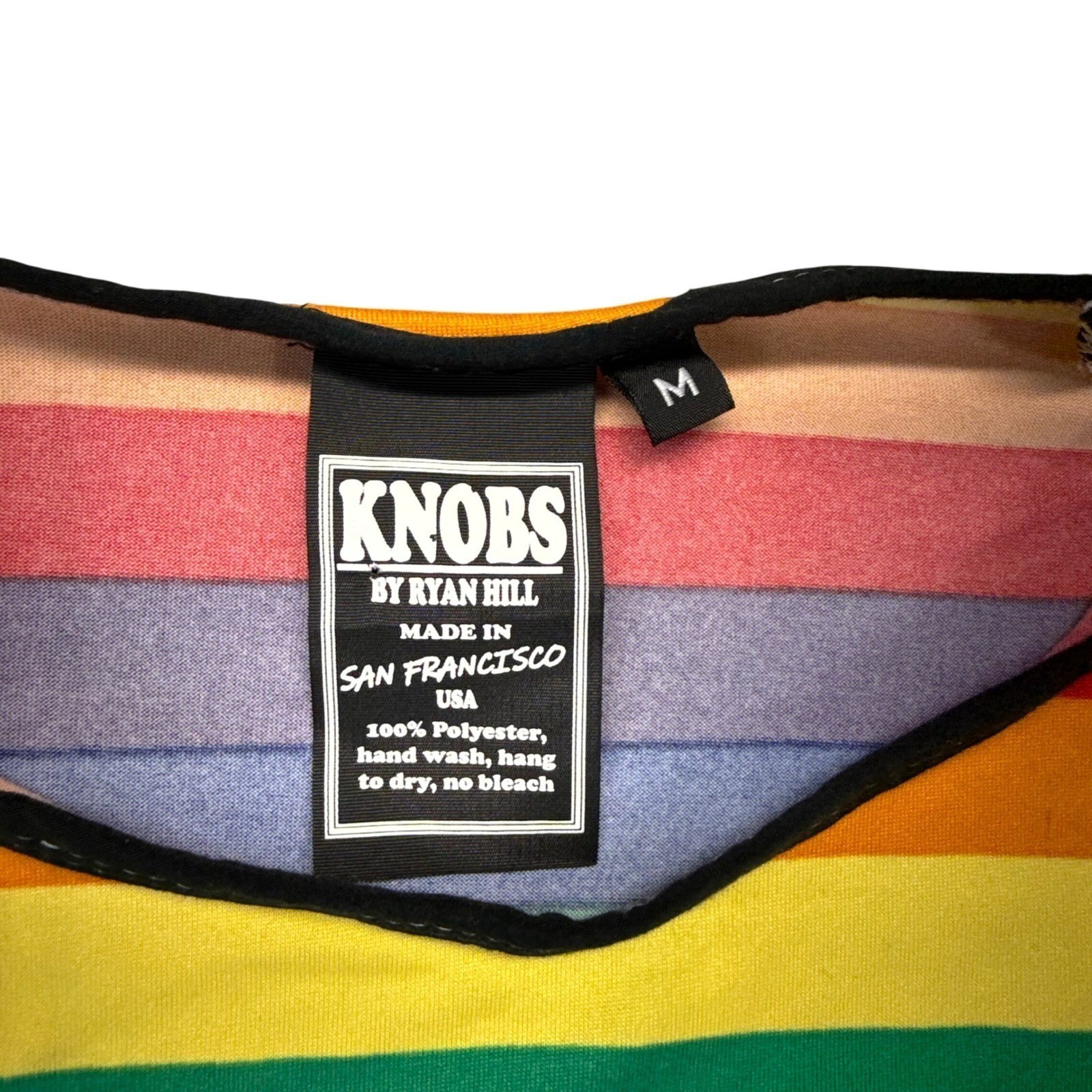 Rainbow Striped MD Rave Festival Queer Fashion LGBTQ Colorful 90s Pride Retro