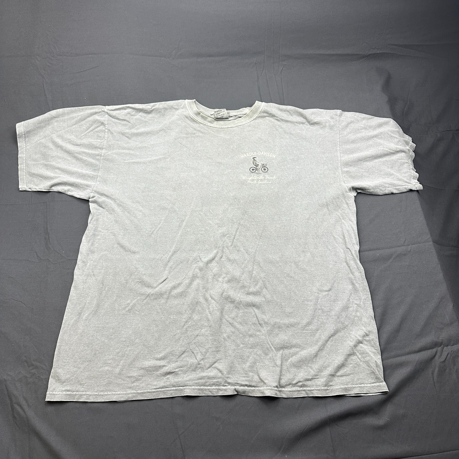 Vintage Comfort Colors T-Shirt Men 2XL Gray Harley Davidson Beach Bum Biker Club