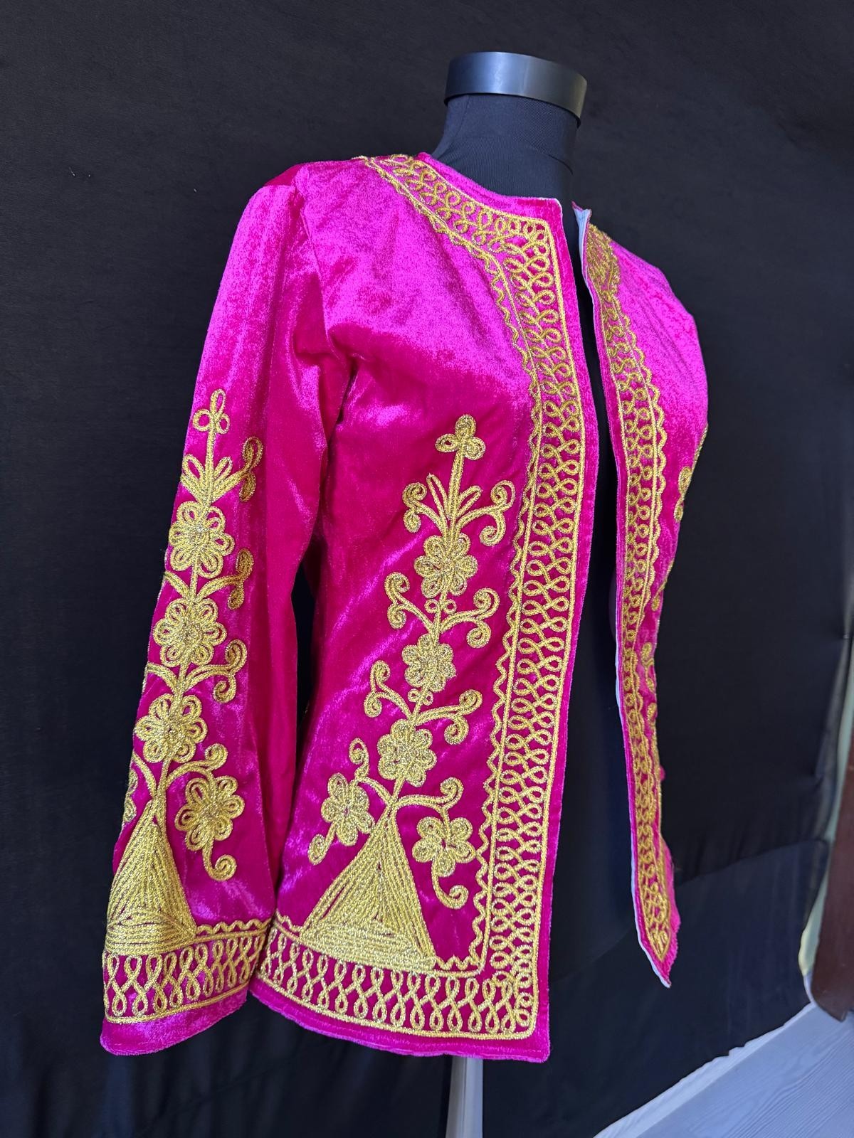 Traditional Embroidered Velvet Jacket, Ethnic Kaftan, Anatolian Costumes,