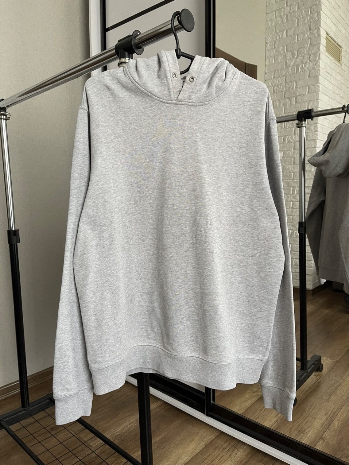 Asket Hoodie Pullover Gray Men Size Medium