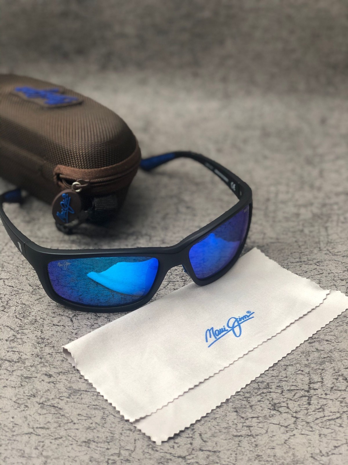 Maui Jim Blue Matte Gray Sunglasses B766