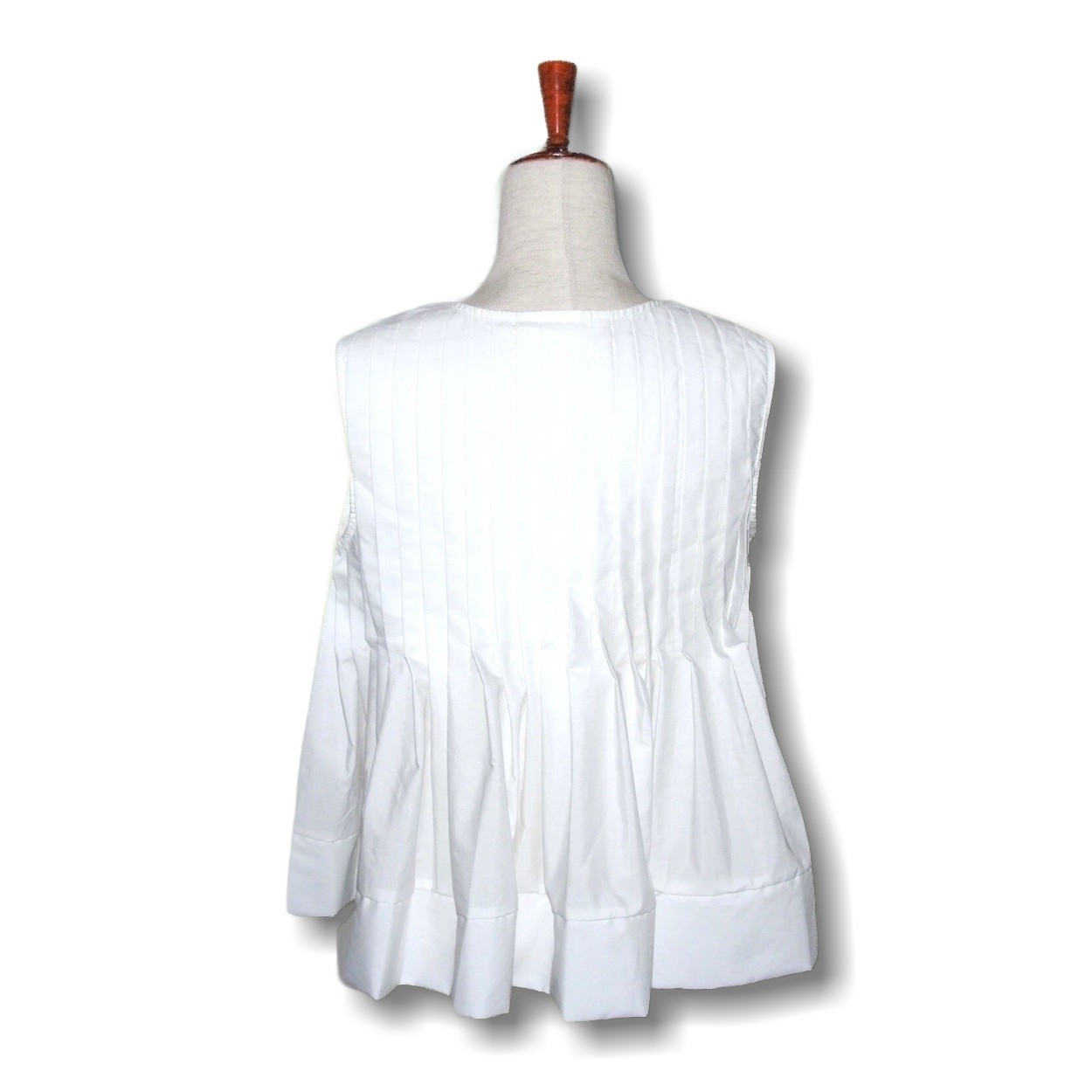 NWT COMMENSE Women’s Medium White Tie Front Pleated Top Blouse
