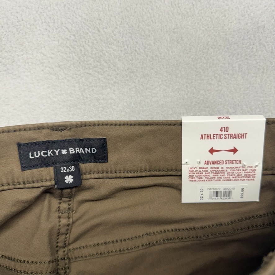 Lucky Brand Pants Men’s 32×30 Brown Chino 5 Pocket 410 Athletic Straight NEW