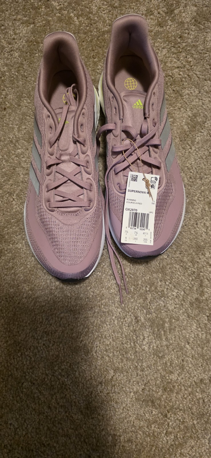 adidas Supernova W Magic Mauve/Solar Yellow Mesh Running Sneaker GX2970 2022