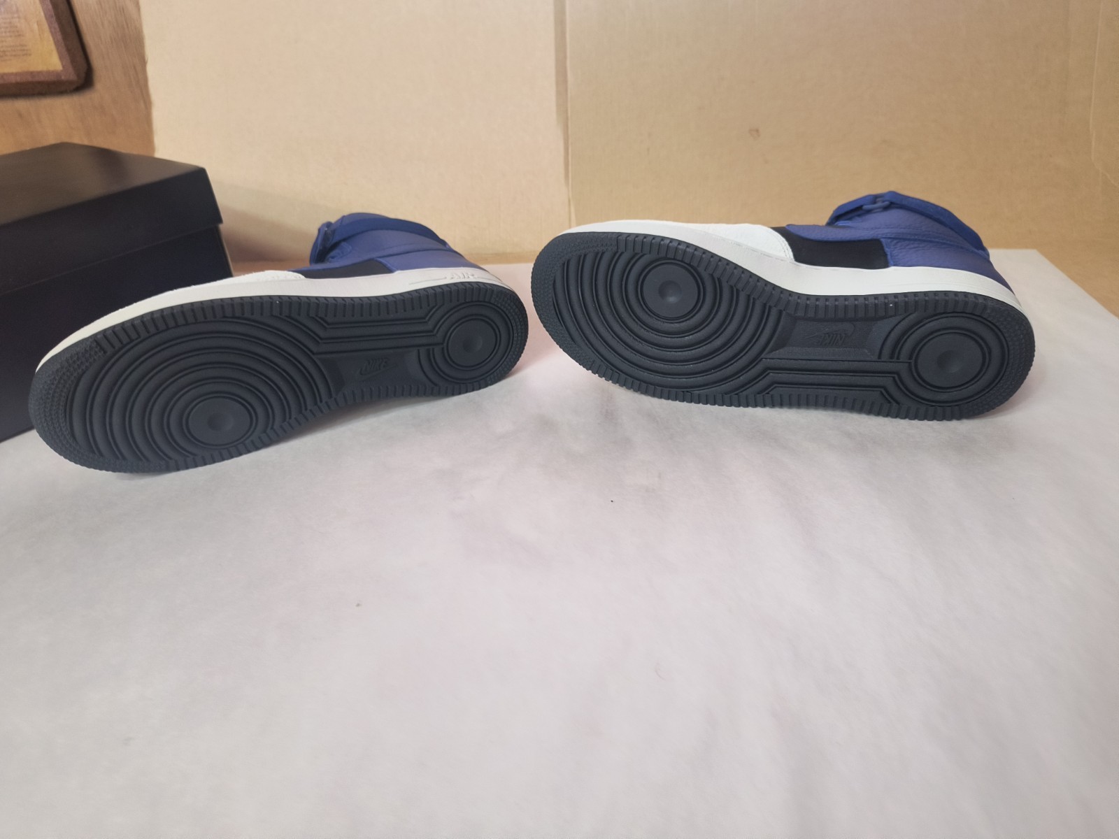 NEW Nike Air Force 1 High 07 Lv8 Platinum Deep Royal Blue 806403 009 NIB Sz 10.5