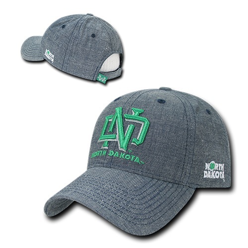 University of North Dakota UND Sioux NCAA Cotton Structured Denim Baseball Hat