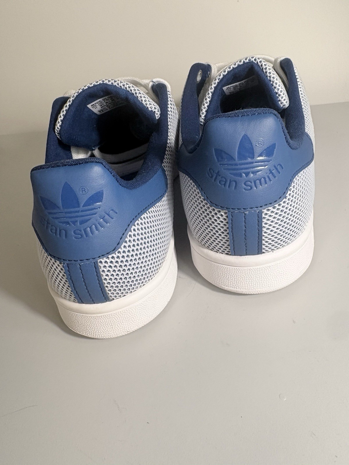 adidas Stan Smith Mesh S81874 Men’s 11 White Blue Sneakers Rare 2016