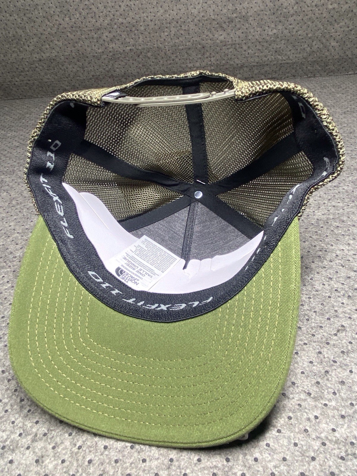 The North Face Trucker Hat Woodland Green Flexfit Tech One Size Snapbk Adj NWT