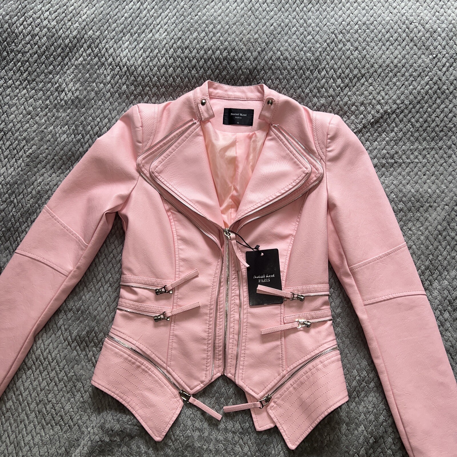 Adorable Design Eco Leather Jacket Size M NWT Paris