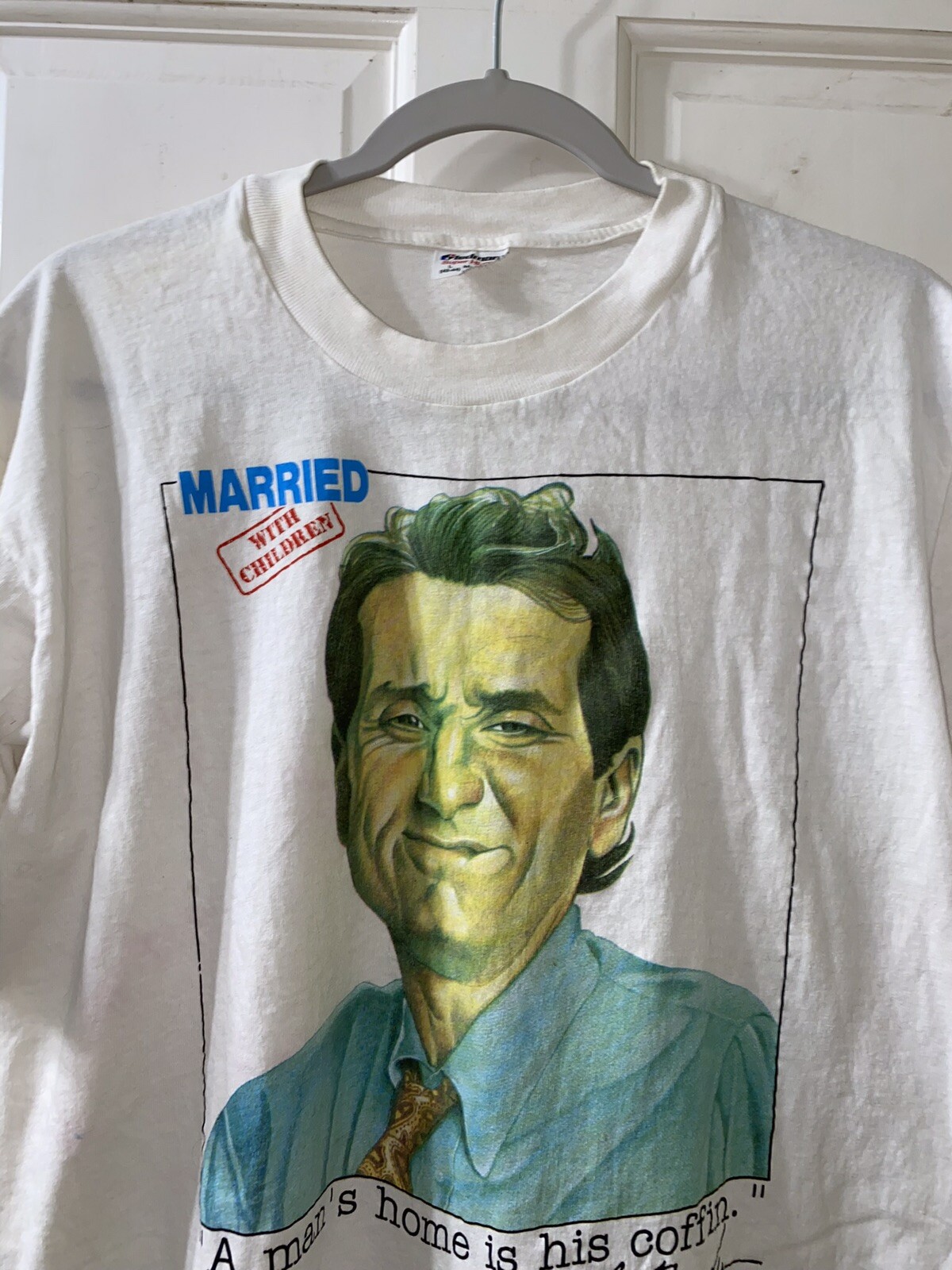 Vintage 80s MARRIED WITH CHILDREN AL BUNDY Mans Home FOX SITCOM SS t-shirt L