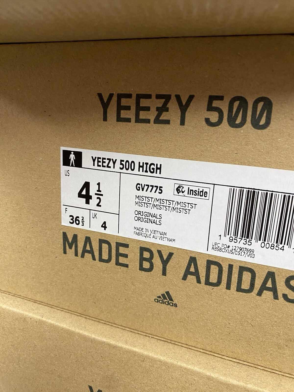 Adidas Yeezy Boost 500 High Mist GV7775 Size 4.5 Authentic