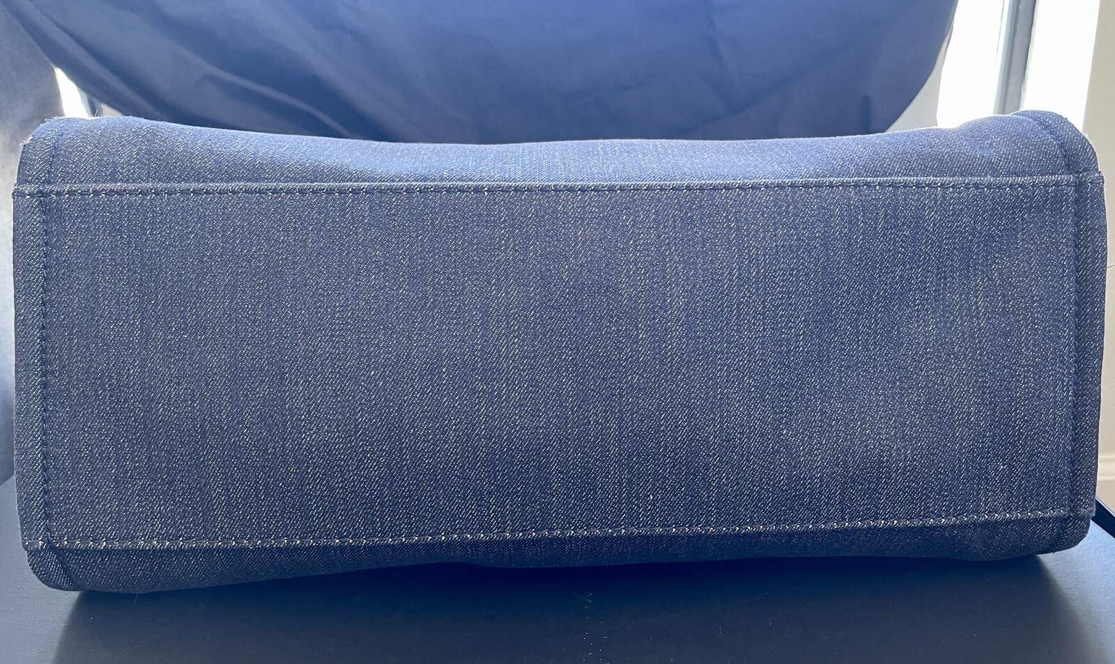 CHANEL Deauville Large Denim Tote Bag Navy Blue, Orange