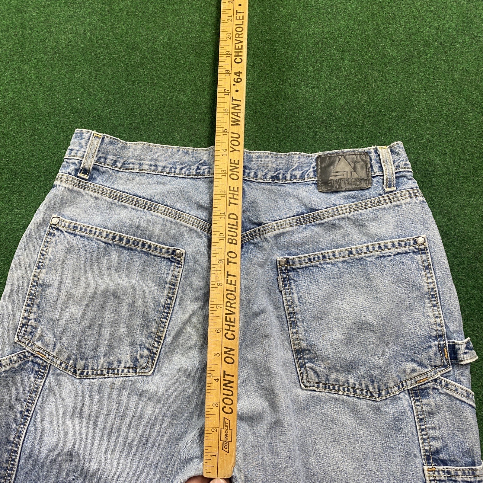 Vintage Levis Silvertab Jeans Mens 34 Blue Denim 90S BAGGY Wide Leg FITS 34×33