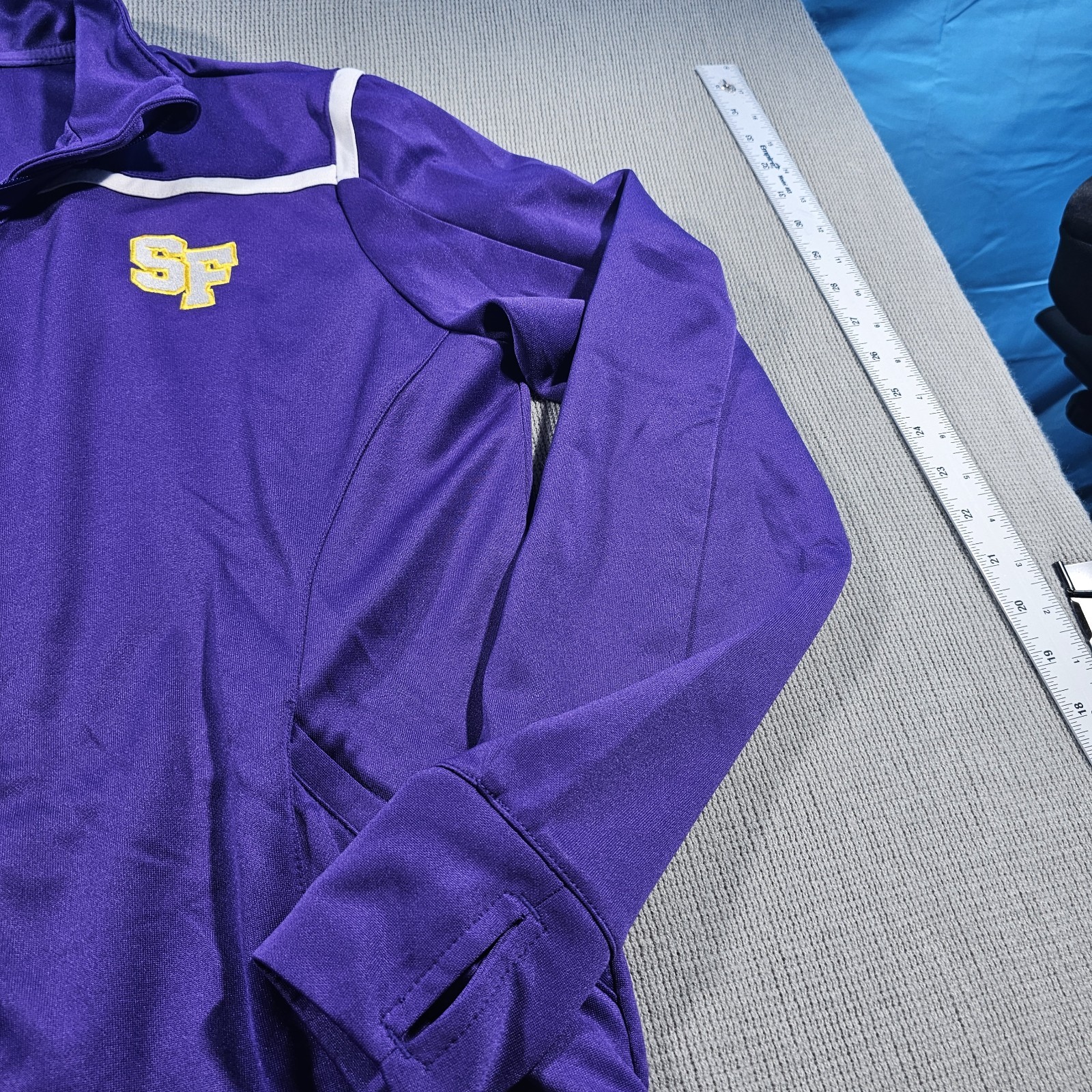 Nike Dri-FIT Purple/White Zip Jacket Women’s XL, Pants L set with SF gators logo