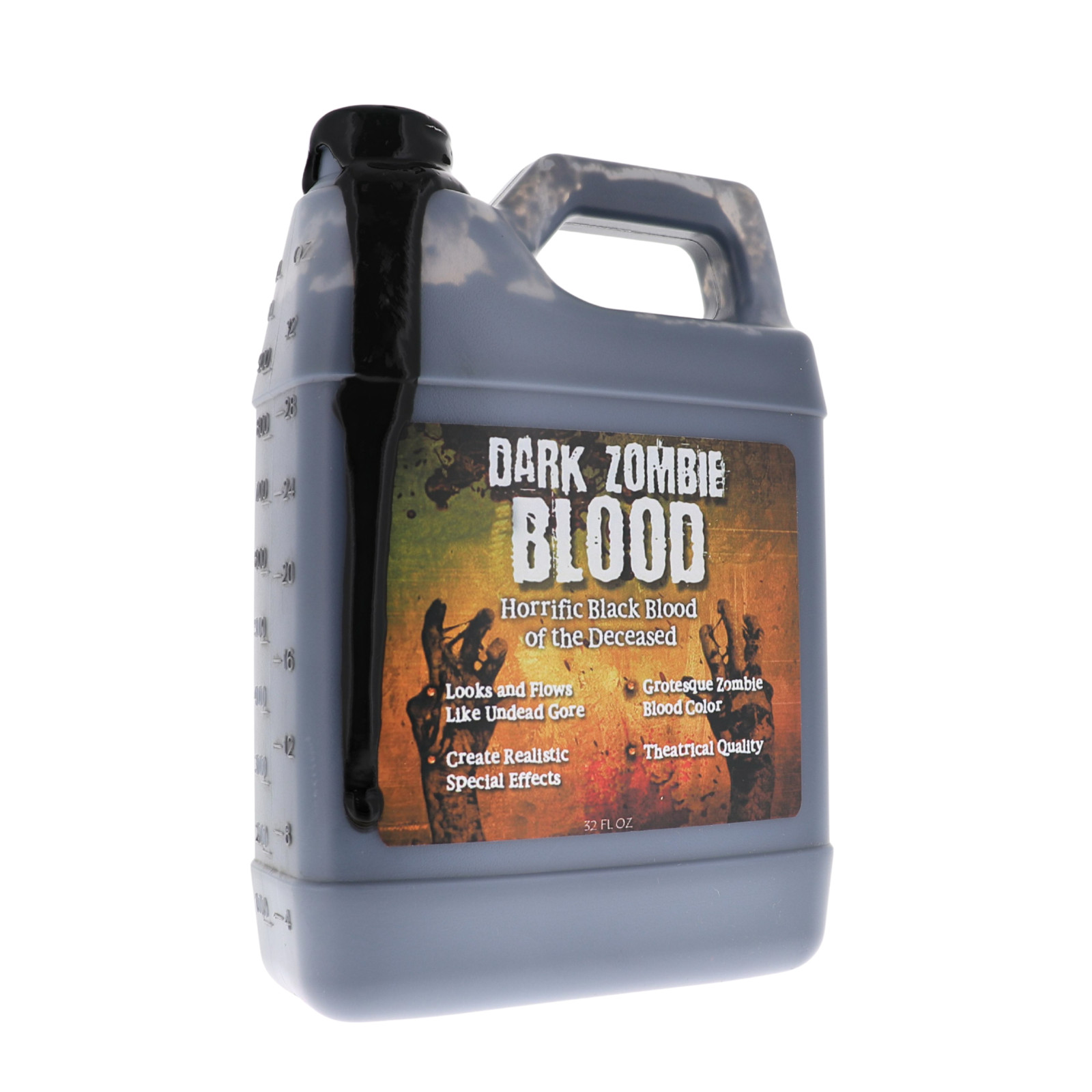 Dark Zombie Blood – 32 fl oz Bottle Ultra-Realistic Black Fake Blood Halloween