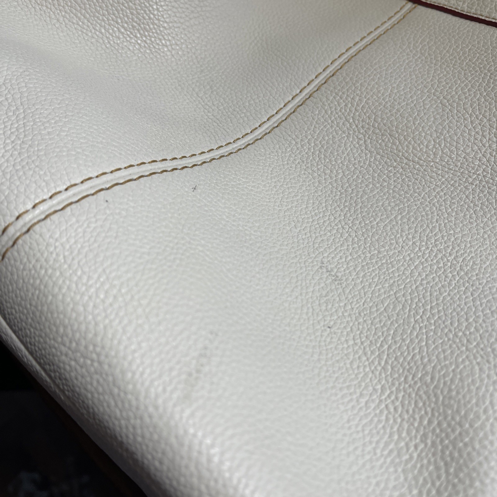 Coach Lexy Chalk White Rivet Detail Triple Compartment Shoulder Bag