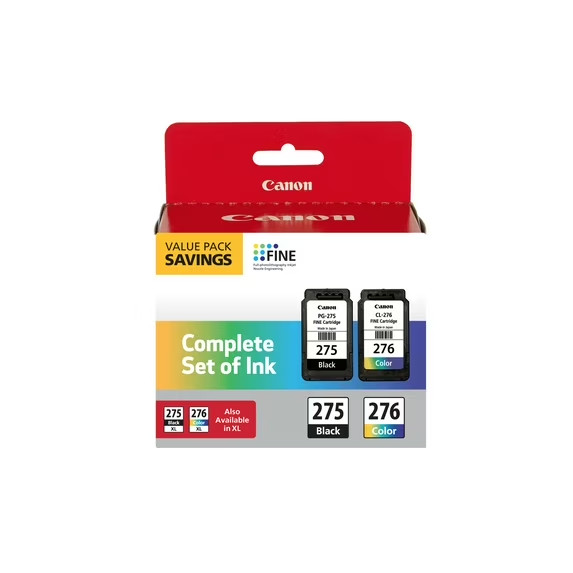 Canon PG-275/CL-276 – Genuine Ink Cartridge Combo Pack for Select PIXMA Printers