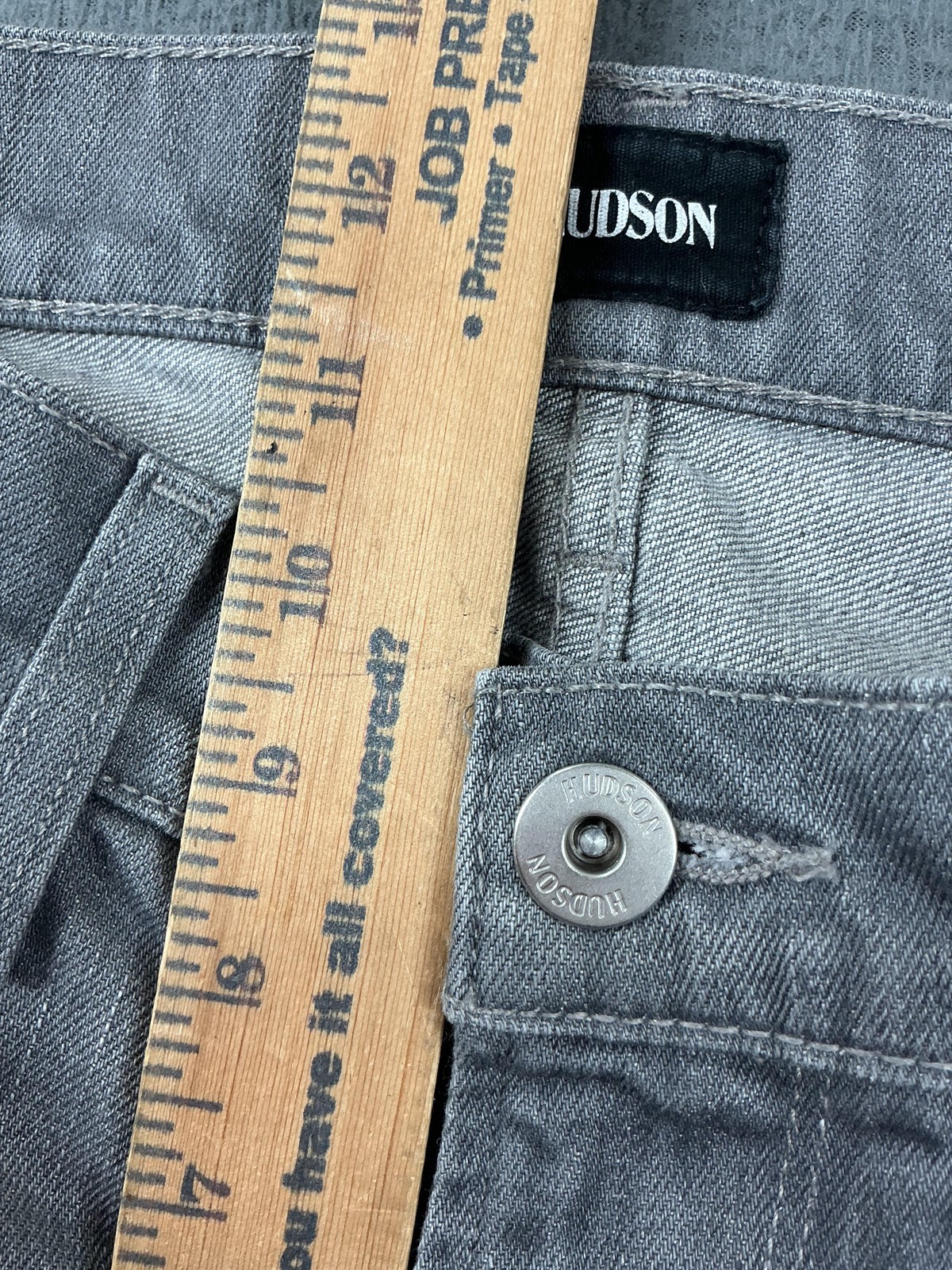 Hudson Jeans Mens 33×32 Gray Byron Five Pocket Straight Stretch Denim Mexico