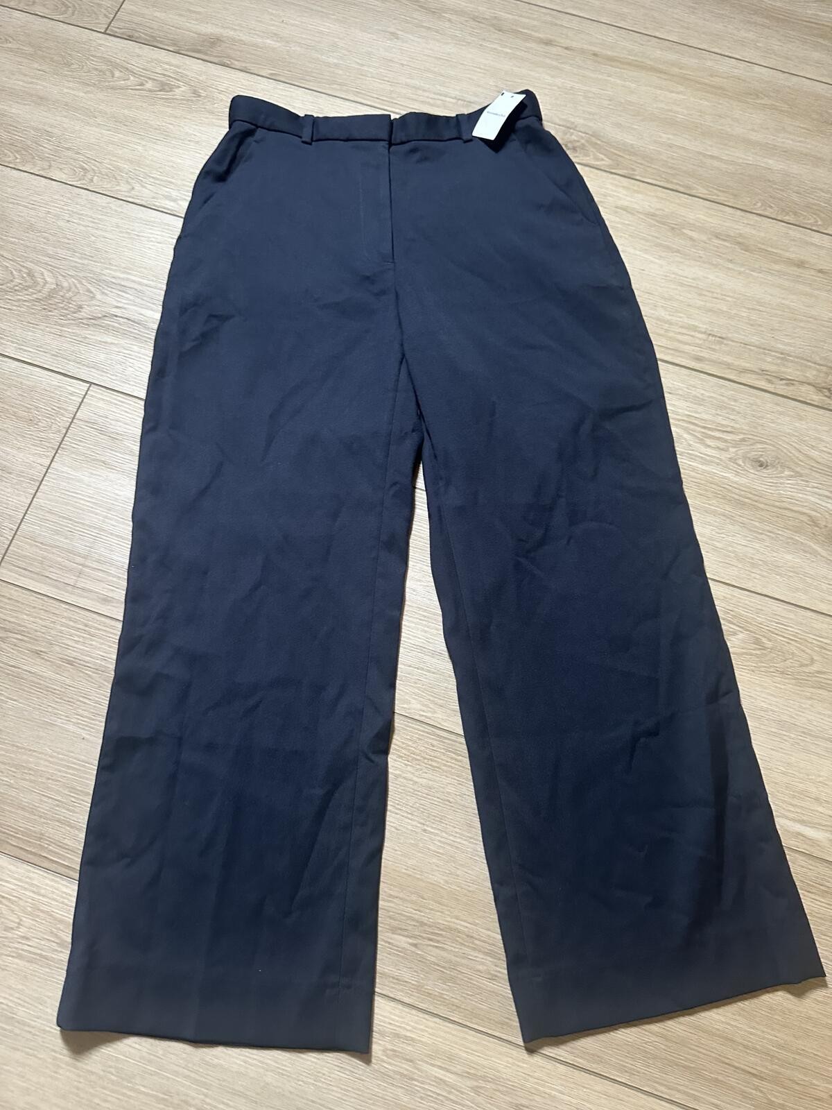 Abercrombie & Fitch Navy Wide-Leg Trouser Pants Size 28 Short