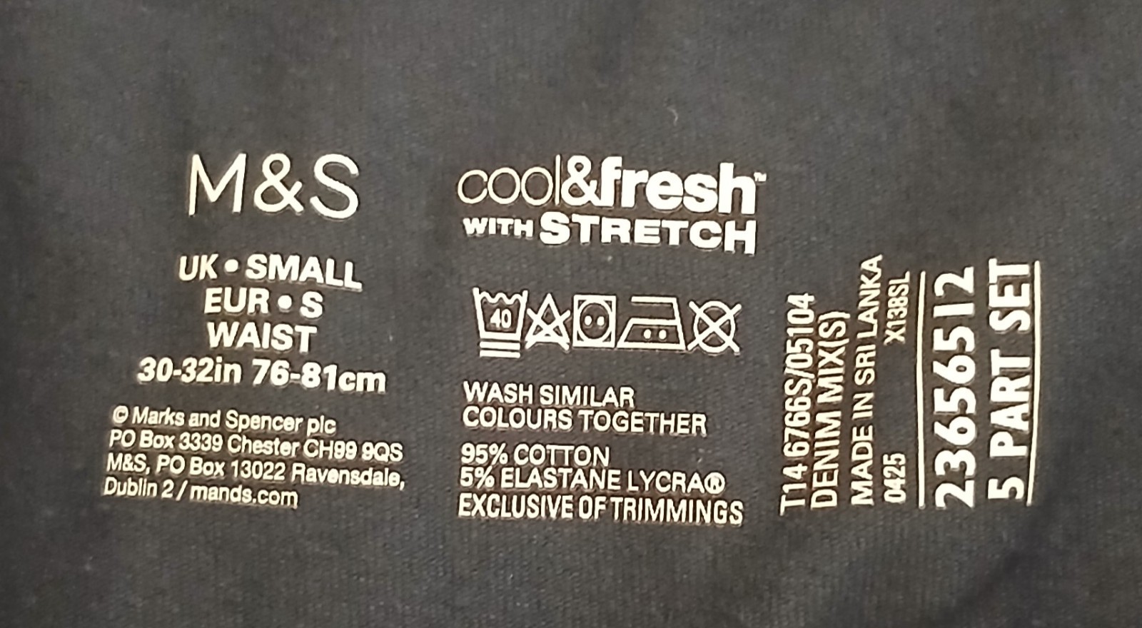 2 Pairs M&S Cool+Fresh Mens Boxers , 1 pair Briefs Size S Waist 30-32 inch