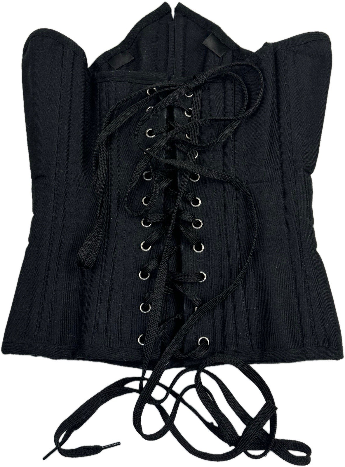 SHAPERX Steel-Boned Longline Waist Corset Shaper XS Black Goth