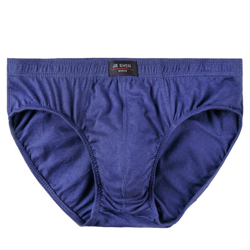 5 Pack Men’s Cotton Briefs Bikini Underwear Soft Breathable Solid Color Panties