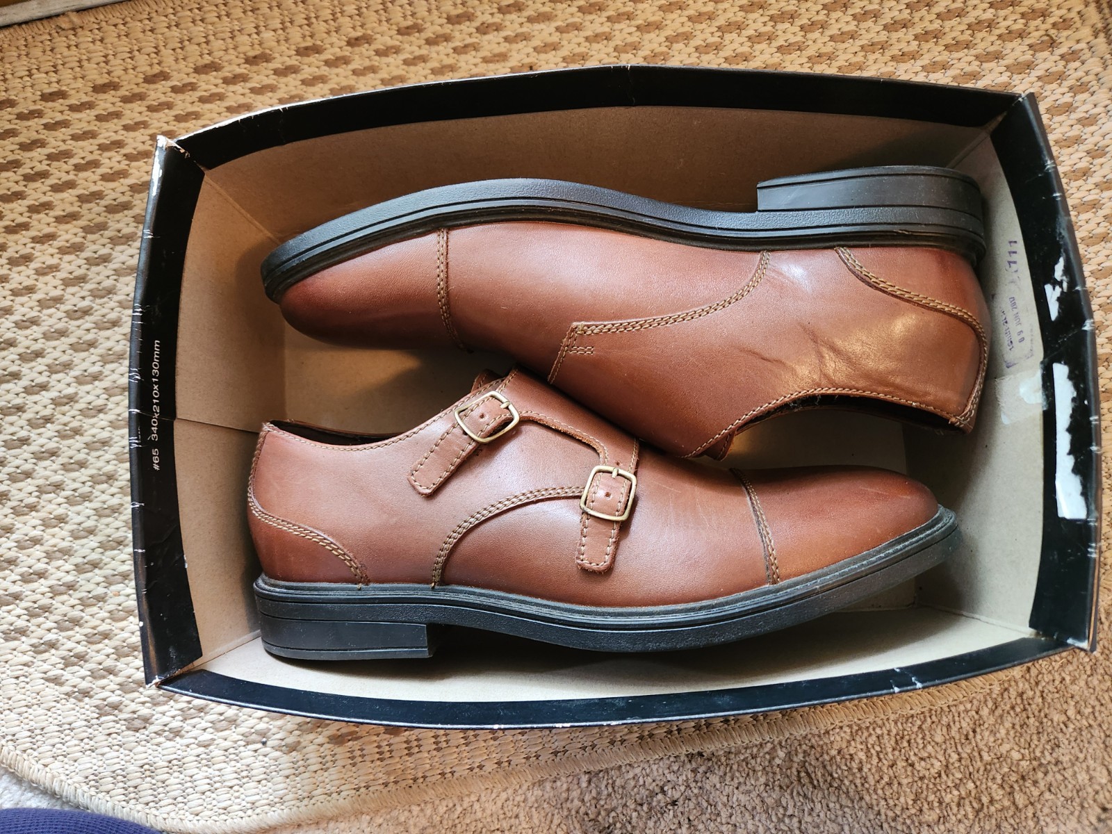 Bostonian Men’s Size 11 Cordis Style Tan Leather Dress Shoes