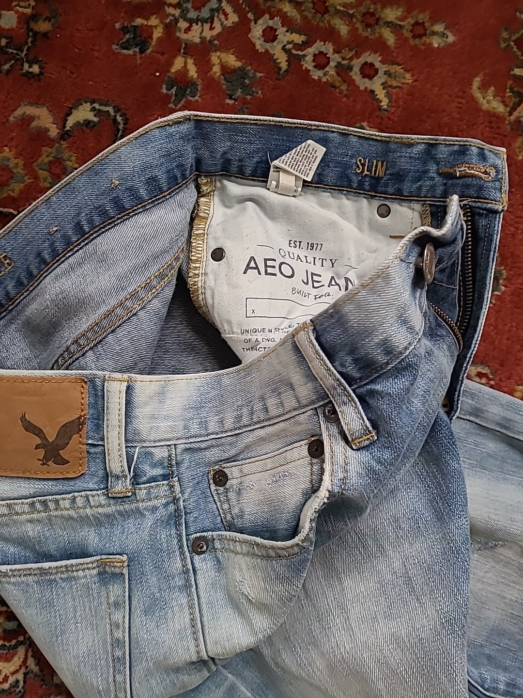 Y2k American Eagle Jeans Men’s Size 30×30 Next Level Flex Blue Light Wash
