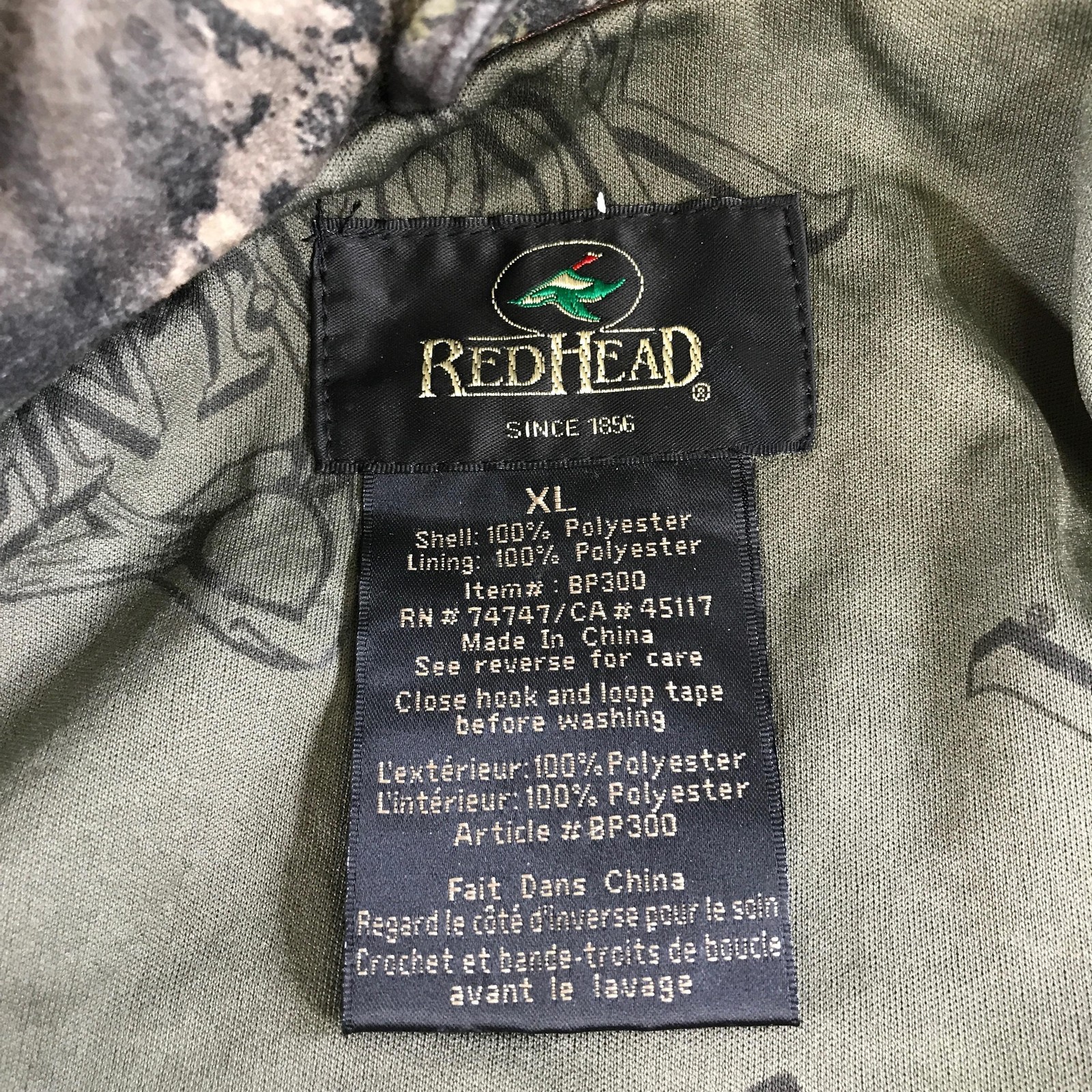RedHead Jacket Mens XL Brown Camo Bone Dry ScentLok Waterproof Hunting Parka