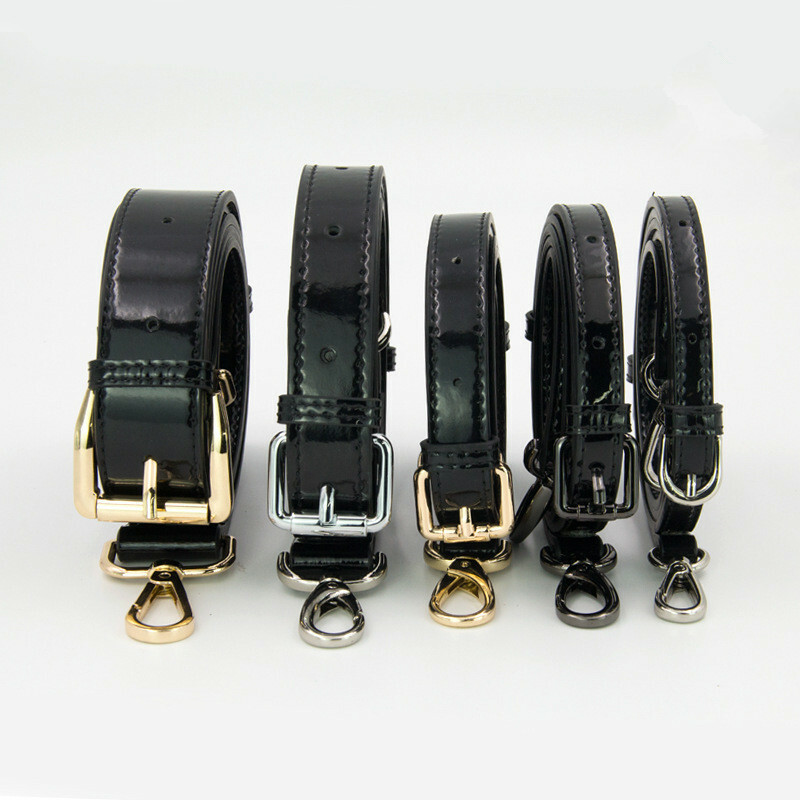 Black Patent Leather Shoulder Crossbody Replacement Adjustable Handbag Bag Strap