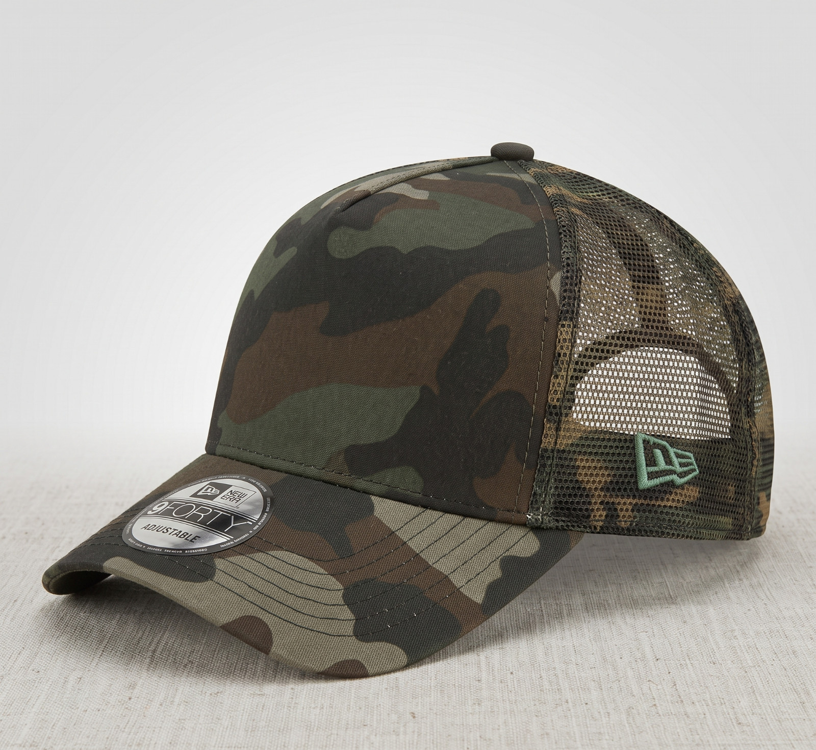 Trout Hunting Fishing Custom Logo Camo Trucker Hat Embroidered Cap