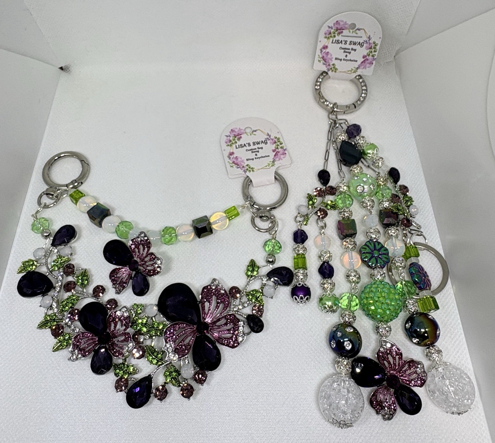 Handmade✨Handbag Jewelry✨Purse Bling✨Bag Swag✨Bag Charm✨Keychain✨2 Piece Set✨NWT