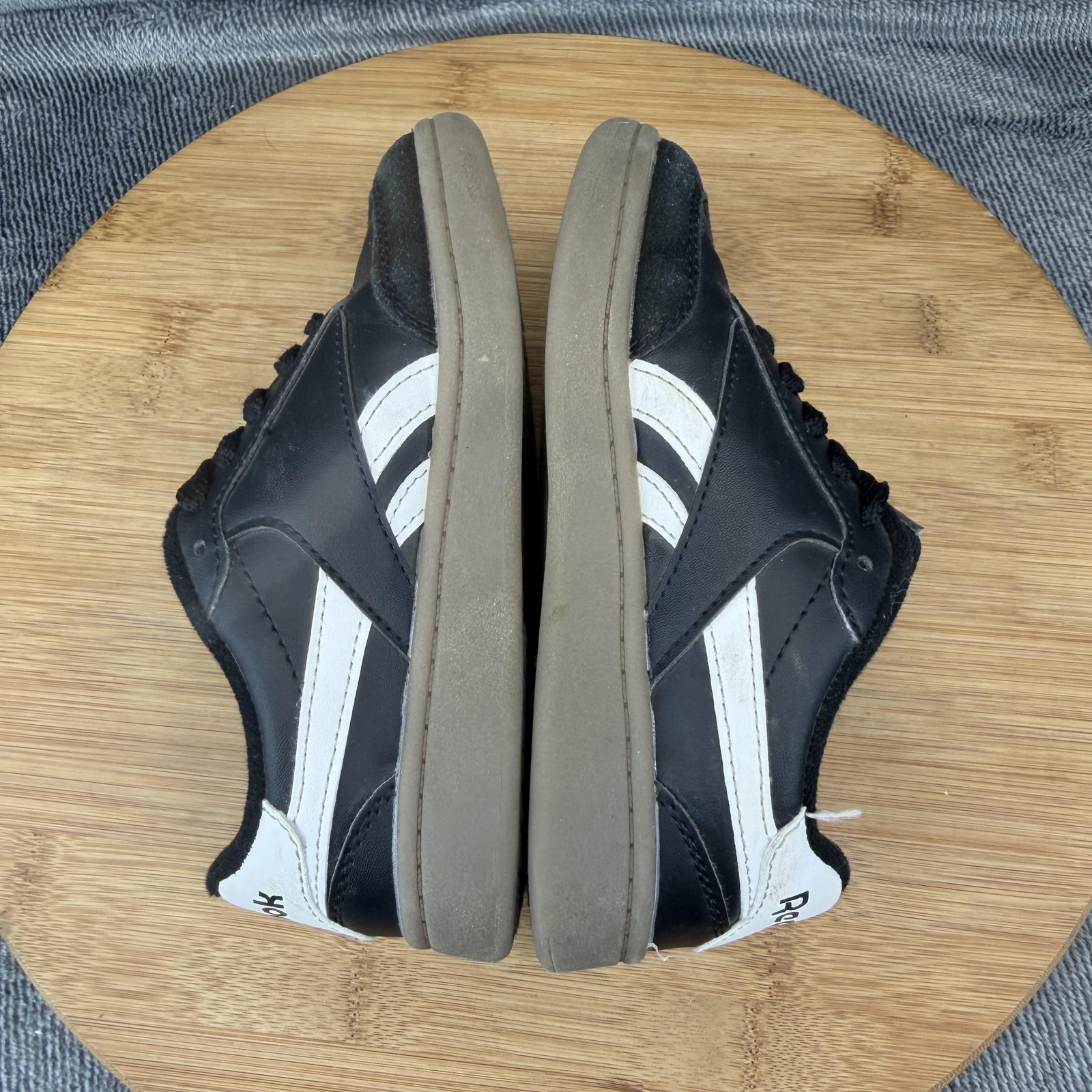 Reebok Shoes Boys Size 11K Black White Low Top Casual Sneakers 30252YBT